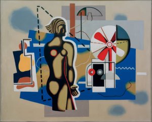 Figura femminile su sfondo blu da Willi Baumeister