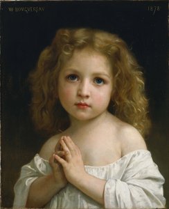 Ritratto di una bambina con le mani giunte in preghiera da William Adolphe Bouguereau