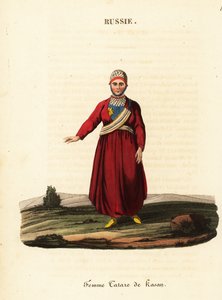 Donna tartara con cappello e kaschpour da William (after) Alexander