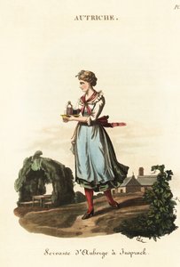 Cameriera austriaca in una locanda a Innsbruck, Tirolo