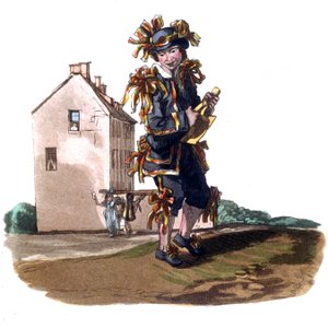 Ragazzo spazzacamino in abito del Primo Maggio, c.1820 (incisione) da William (after) Alexander