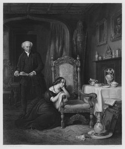 La sedia vuota, Abbotsford, dalla collezione reale (incisione) da William (after) Allan