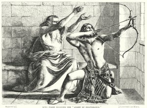 Re Joas che scocca la Freccia della Liberazione (incisione)