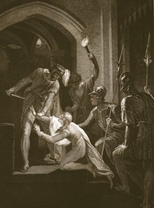 La morte di Arturo, inciso da J. Fittler, illustrazione da 