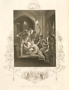La Morte del Principe Arturo, in Re Giovanni di William Shakespeare (1564-1616) inciso da J. Rogers (incisione) da William (after) Hamilton