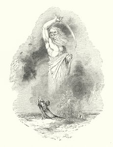 Mercante e Jinee (incisione) da William (after) Harvey