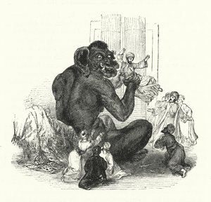 Il gigante e i suoi prigionieri (incisione) da William (after) Harvey
