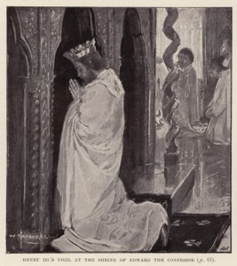 La veglia di Enrico III al santuario di Edoardo il Confessore da William (after) Hatherell