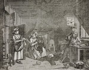 Poeta afflitto, dopo un dipinto di William Hogarth