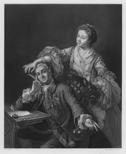 Garrick e sua moglie, dal quadro nella Collezione Reale