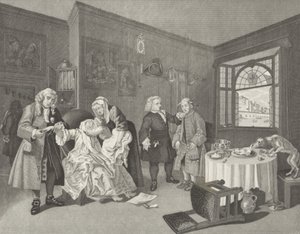 Il matrimonio alla moda da William (after) Hogarth