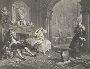 Il matrimonio alla moda da William (after) Hogarth