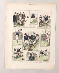 Schizzi alla partita internazionale di calcio, Glasgow da William (after) Ralston