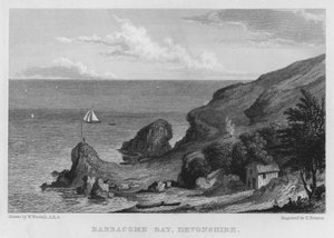Baia di Babbacome, Devonshire (incisione) da William (after) Westall