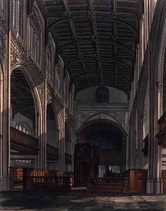Interno della Chiesa di Santa Maria, Cambridge, da 