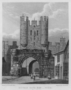 Mickle Gate Bar, York da William (after) Westall