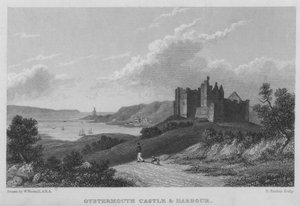 Castello e porto di Oystermouth da William (after) Westall