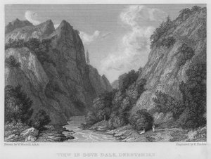 Vista in Dove Dale, Derbyshire