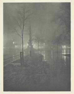 Notte piovosa, Columbus Circle, New York
