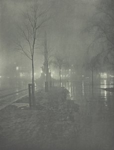 Notte piovosa, Columbus Circle, New York