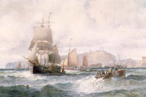 Navigazione al largo di una costa da William A. Thornley or Thornbery