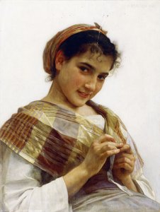 Una ragazza bretone, 1889 da William Adolphe Bouguereau