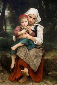 Fratello e sorella bretoni da William Adolphe Bouguereau
