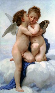 Cupido e Psiche bambini, Il primo bacio, 1890