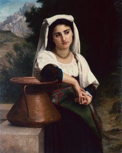 Donna italiana alla fontana