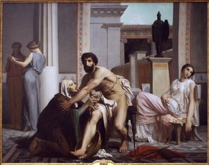 Ulisse riconosciuto dalla sua nutrice, Euriclea da William Adolphe Bouguereau