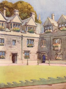 Quadrilatero anteriore del Brasenose College, con sullo sfondo il famoso ippocastano noto come Albero di Heber da William Ainsworth Wildman