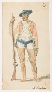 Un sepoy. da un Album di 372 disegni di paesaggi, coste, costumi e vita quotidiana realizzati durante l