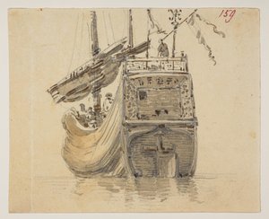 159 Una barca, da un Album di 372 disegni di paesaggi, coste, costumi e vita quotidiana realizzati durante l