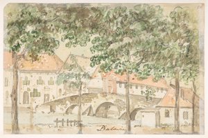 Batavia, da un Album di 372 disegni di paesaggi, coste, costumi e vita quotidiana realizzati durante l