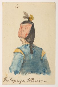 Soldato portoghese, da un Album di 372 disegni di paesaggi, coste, costumi e vita quotidiana realizzati durante l