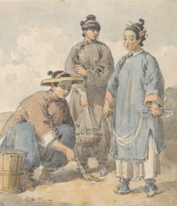 Tre donne cinesi venditrici ambulanti da William Alexander