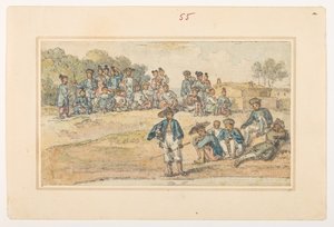 Studi di cinesi, da un Album di 372 disegni di paesaggi, coste, costumi e vita quotidiana realizzati durante l