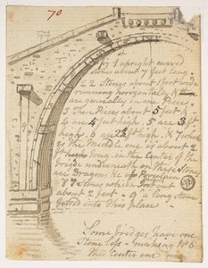 Studi di ponti, da un Album di 372 disegni di paesaggi, coste, costumi e vita quotidiana realizzati durante l