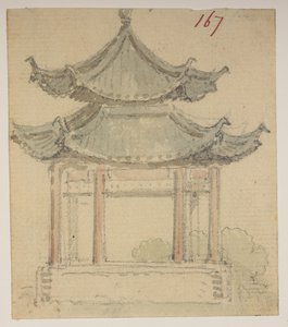Tempio, da un Album di 372 disegni di paesaggi, coste, costumi e vita quotidiana realizzati durante l