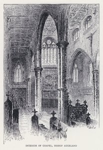 Interno della Cappella, Bishop Auckland (incisione) da William Alexander Ansted