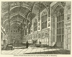 Interno della Christ Church Hall da William Alfred Delamotte