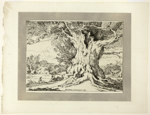 Riposo, Uomini e Cani Sotto un Grande Albero, dal primo numero di Specimens of Polyautography