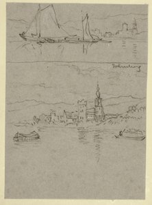 Due scene fluviali da William Alfred Delamotte