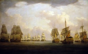 Battaglia di Capo Finisterre (Finistère), inizio XIX secolo da William Anderson