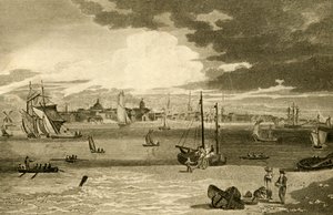 Veduta di Liverpool dal traghetto, Lancashire