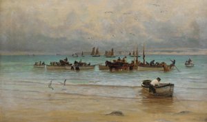 Caricamento del pesce con la bassa marea, St. Ives da William Banks Fortescue