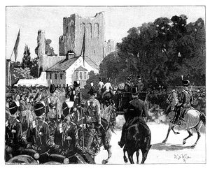 Arrivo della Regina Vittoria a Kelso, Scozia, 1887 da William Barnes Wollen