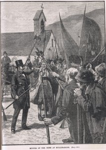 Adunata degli irlandesi a Mullinahone, illustrazione da 