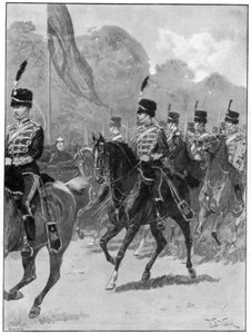 Revisione della 1ª Brigata Yeomanry da parte della regina nel Parco di Windsor, 1894
