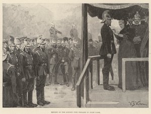 Rassegna della Brigata dei Vigili del Fuoco di Londra a Hyde Park da William Barnes Wollen